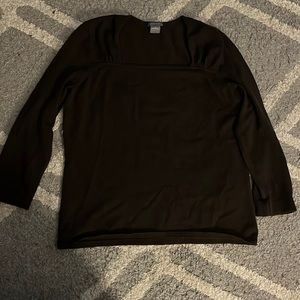 Brown square neck top